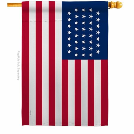 GUARDERIA 28 x 40 in. United State 1877-1890 American Old Glory House Flag with Double-Sided Banner Garden GU4061088